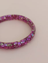 Charger l'image dans la galerie, Bracelet jonc résine fushia/doré