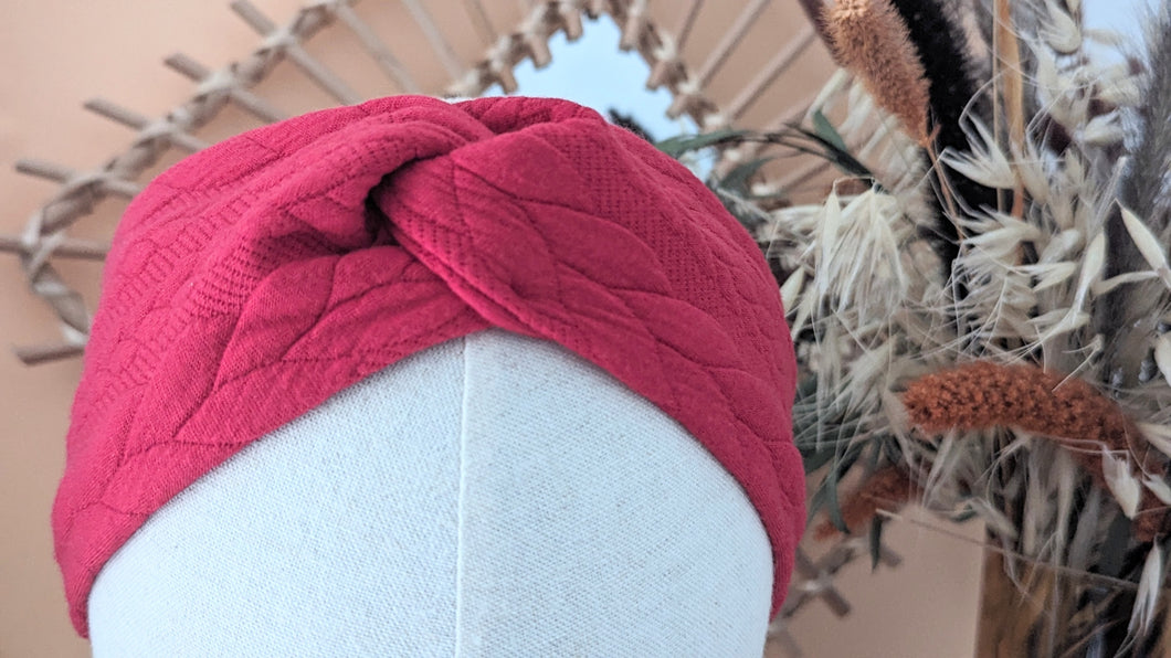 Winter Headband rouge foncé