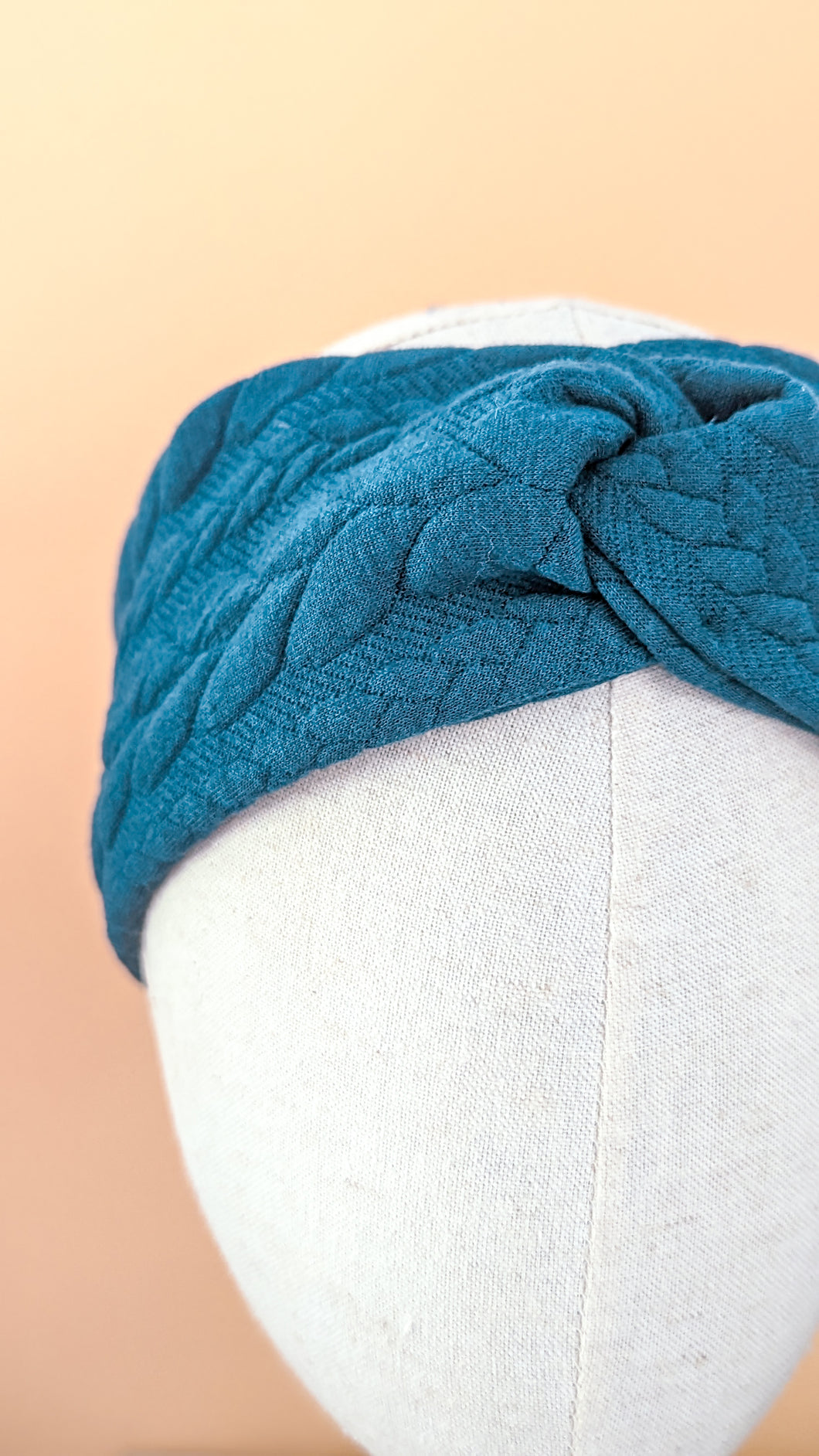 Winter Headband bleu paon