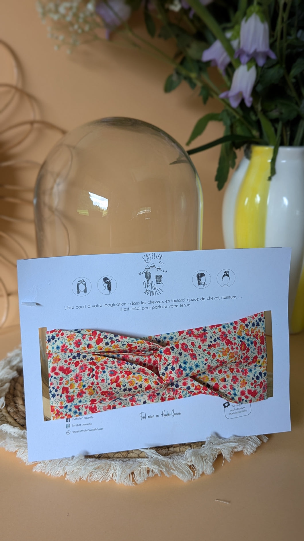Bandeau long multi fleurs