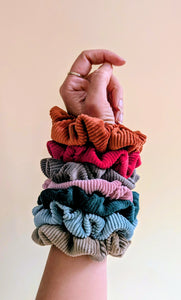 Chouchou velours rouille