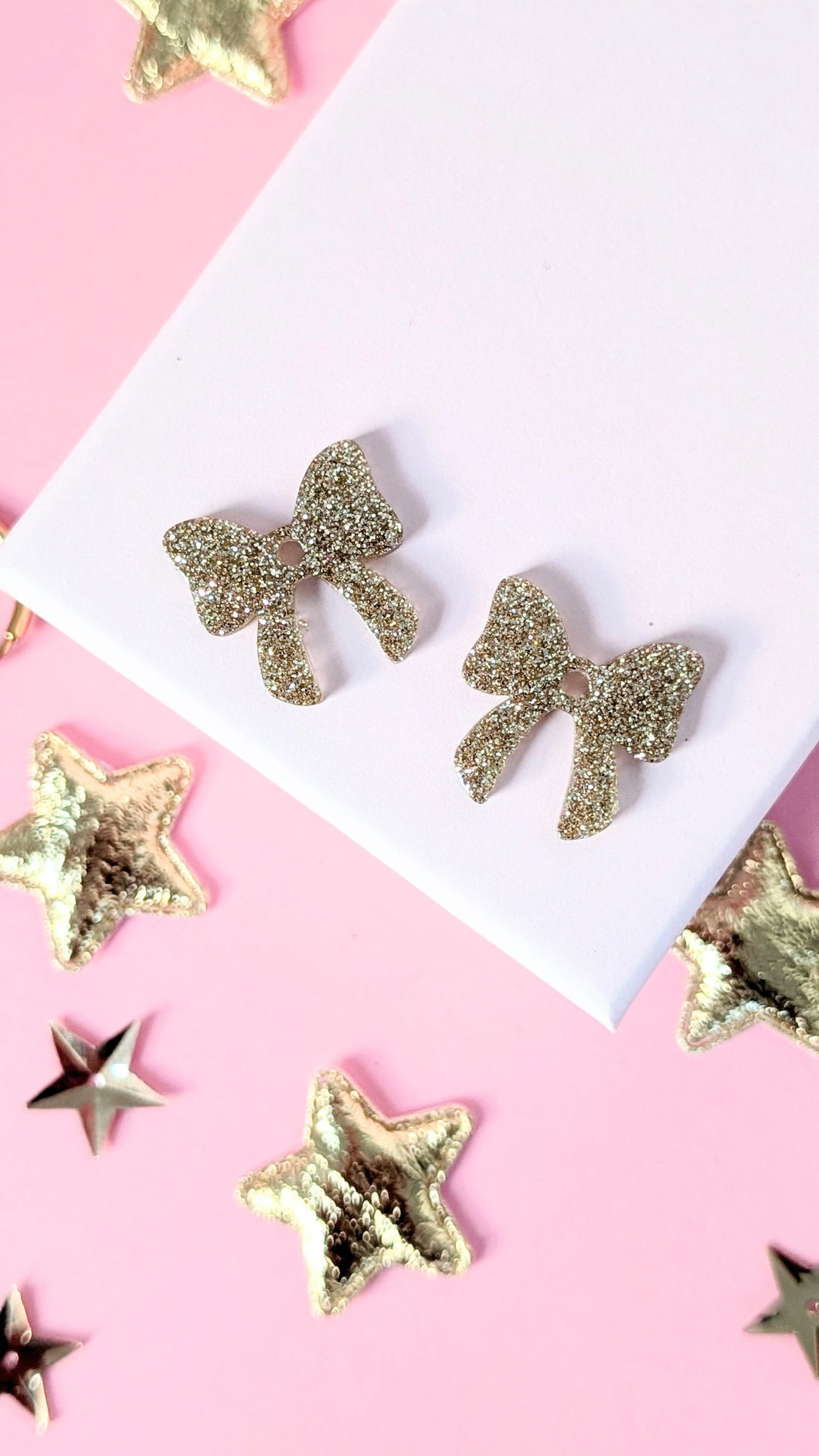 Pampilles noeud doré (paillettes fines)