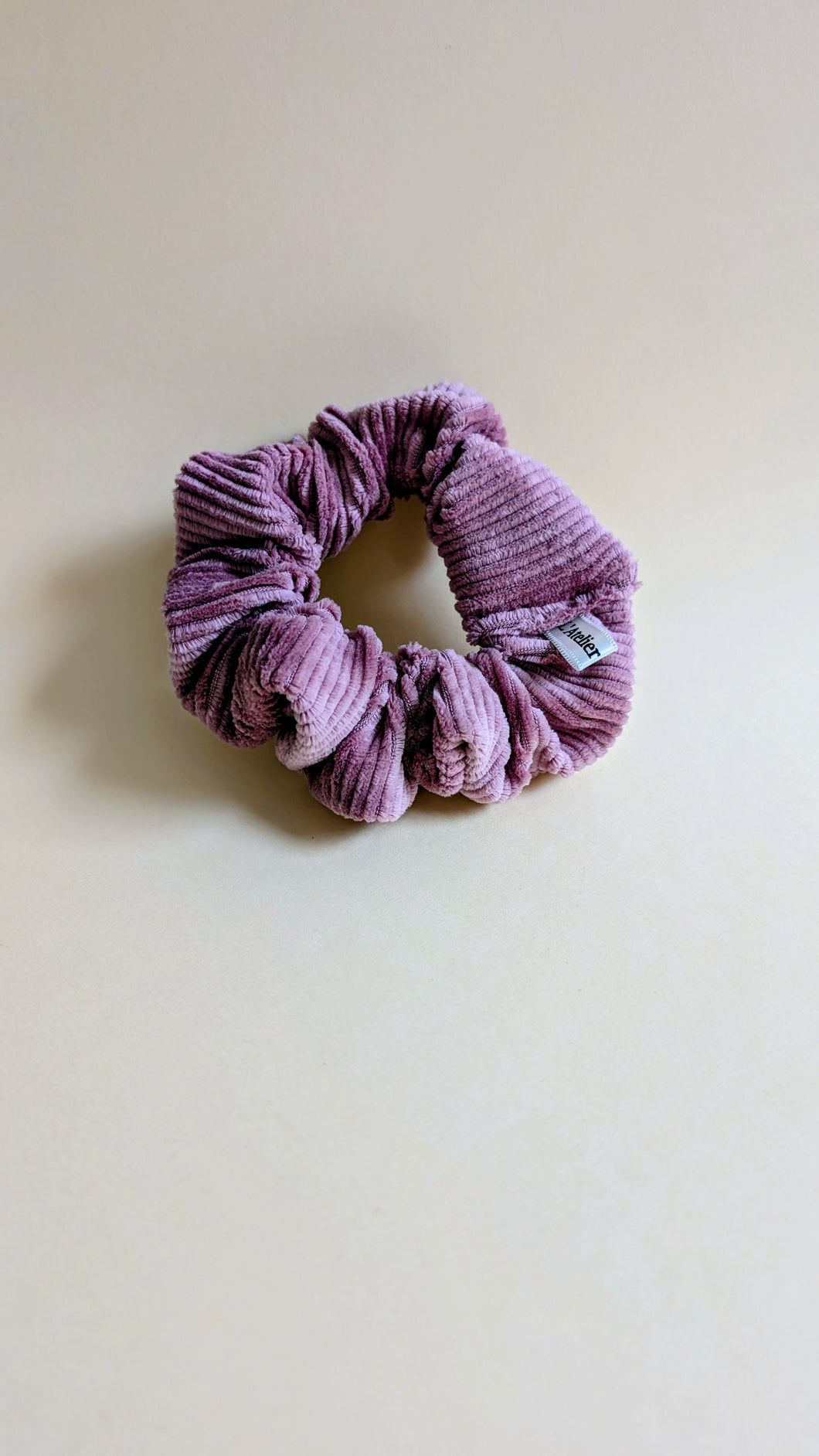 Chouchou velours vieux rose