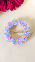 Charger l&#39;image dans la galerie, Barrette ronde fleur candy confettis
