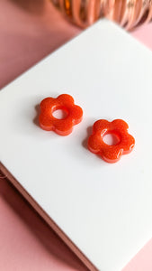 Pampilles résine époxy rouille | fleur petit format