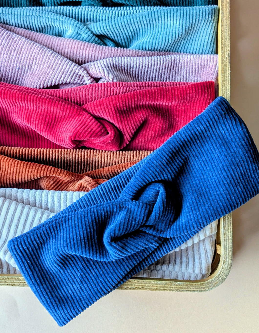 Bandeau velours bleu pétrole
